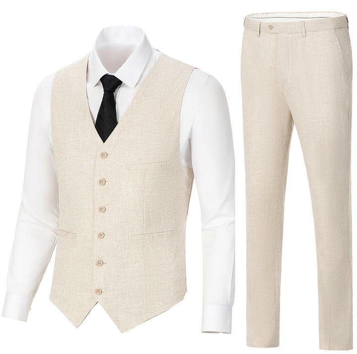 Casual Men's 3 Pieces Mens Suit Notch Lapel  Tuxedos For Wedding (Blazer+vest+Pants) mens event wear