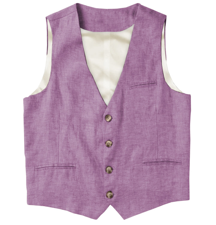 Causal Mens waistcoat Flat Linen V Neck Waistcoat For Wedding mens event wear