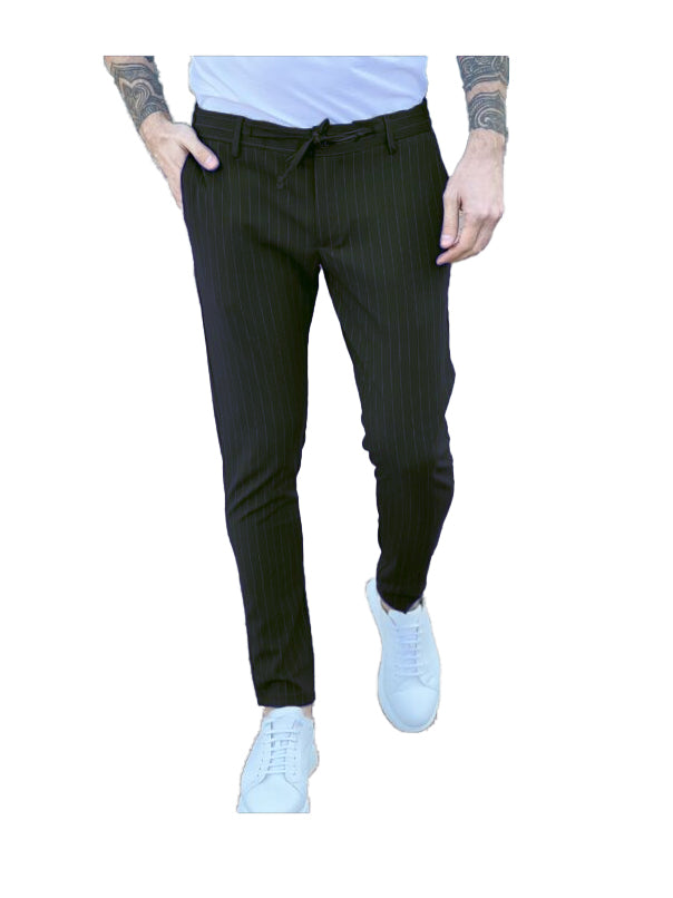 Fashion Men's Suit Pants Stripe Regular Fit Trousers mens event wear